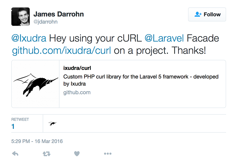Tweet by James Darrohn
